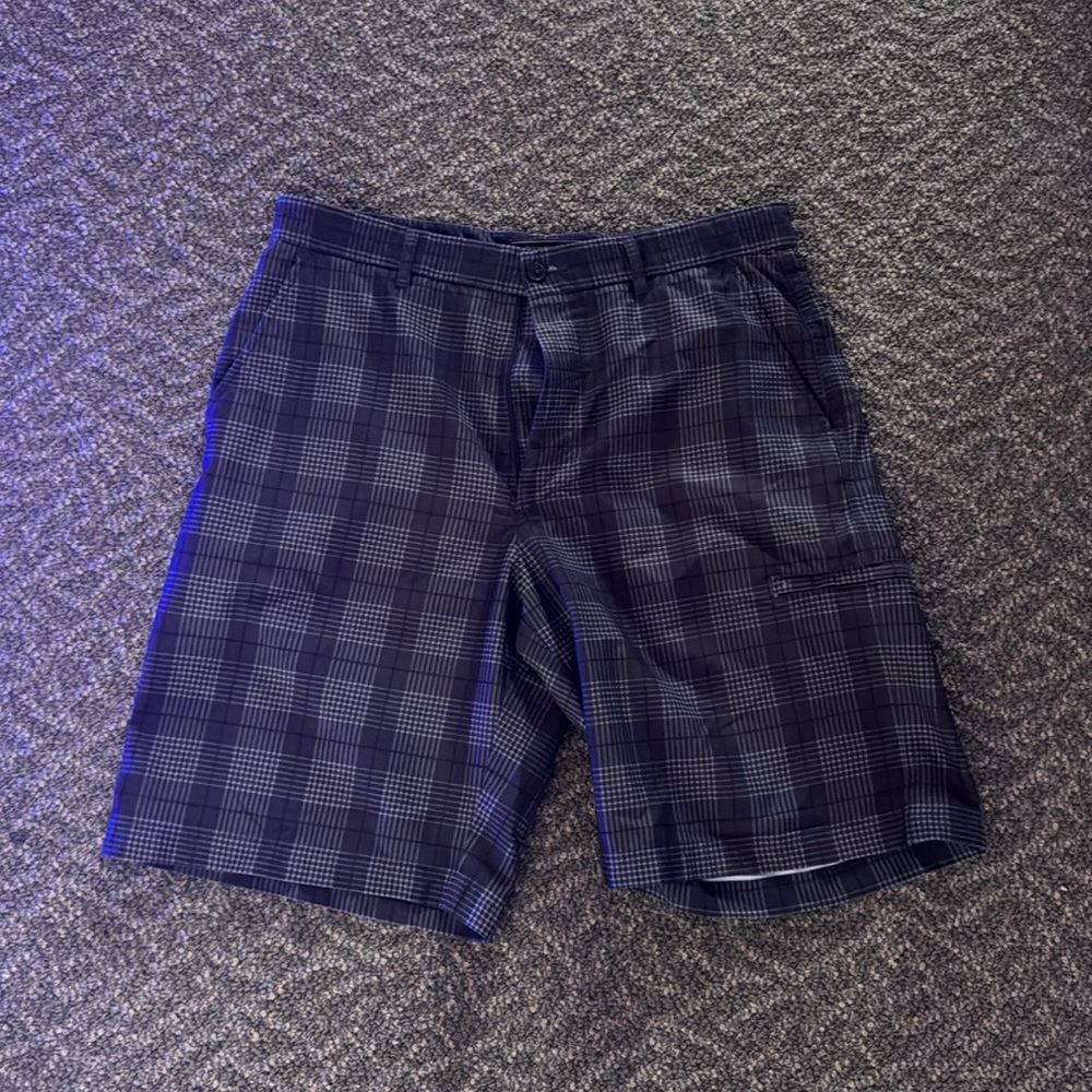Grey and Black Pebble Beach Performance Shorts